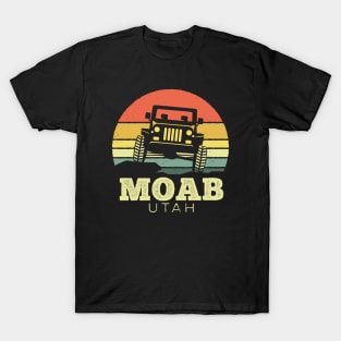 Moab Utah Jeep Vintage Sunset T-Shirt